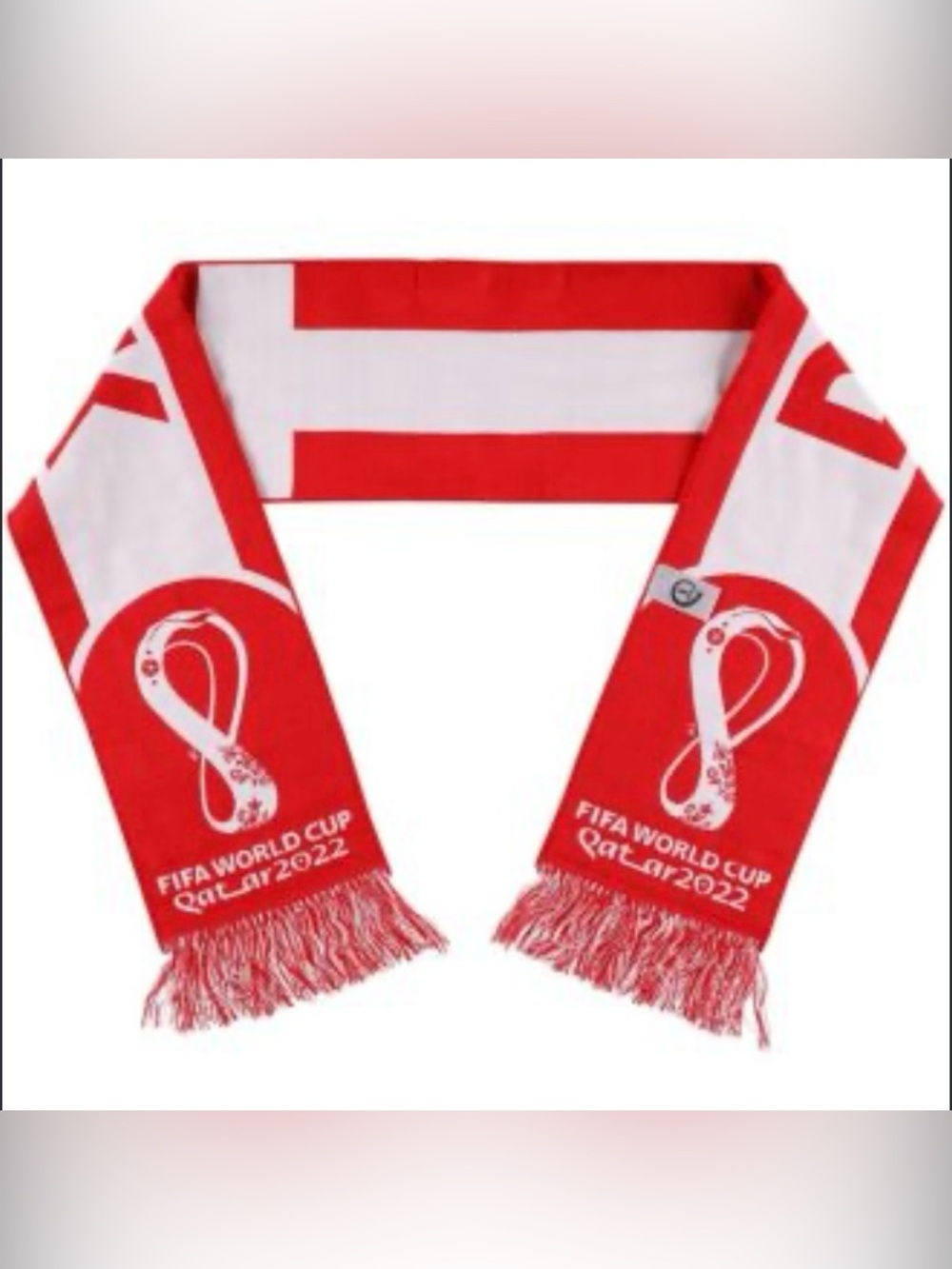 Qatar 2022 Red and White Fan Scarf